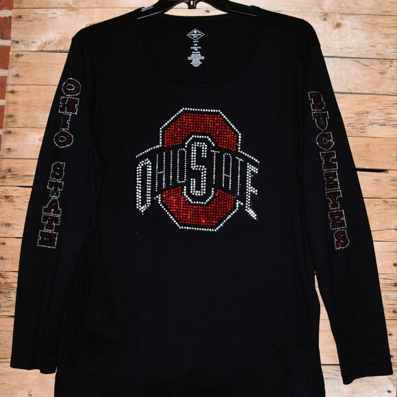 Ohio State Long Sleeved Shirt with Buckeyes on Sleeve XS S M L XL XXL 1X2X3X4X5X - Picture 10 of 11